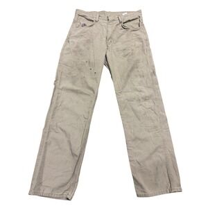 Bulwark FR Khaki Flame Resistant Work Pants CAT2 NFPA 2112 Mens 33x32 Tan